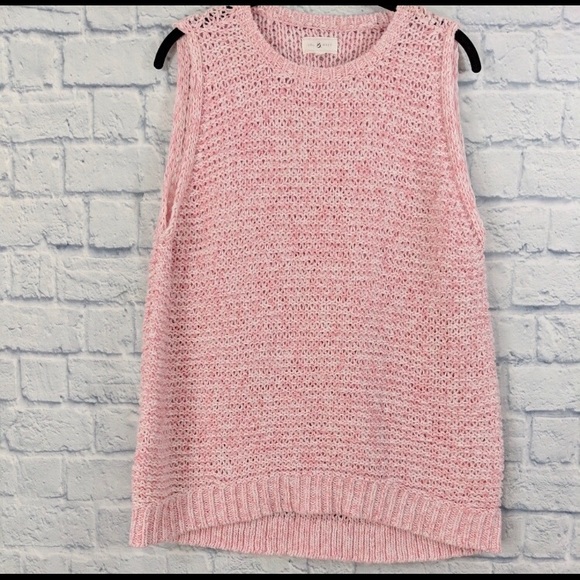 Lou & Grey Tops - SOLD!  LOU & GREY Sleeveless Crochet Top Pink